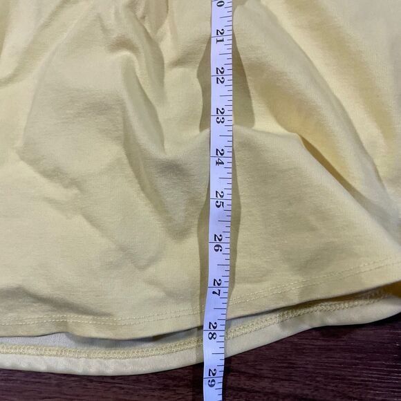 Lulus Wanderlust Yellow Skater Dress Womens Small Fitted Rayon Blend Lined - Picture 5 of 8